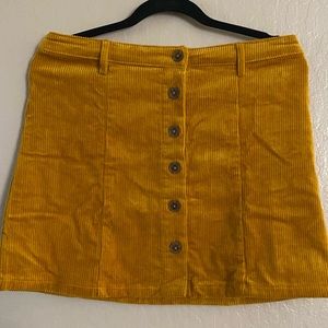 Forever 21 Marigold Corduroy Skirt L